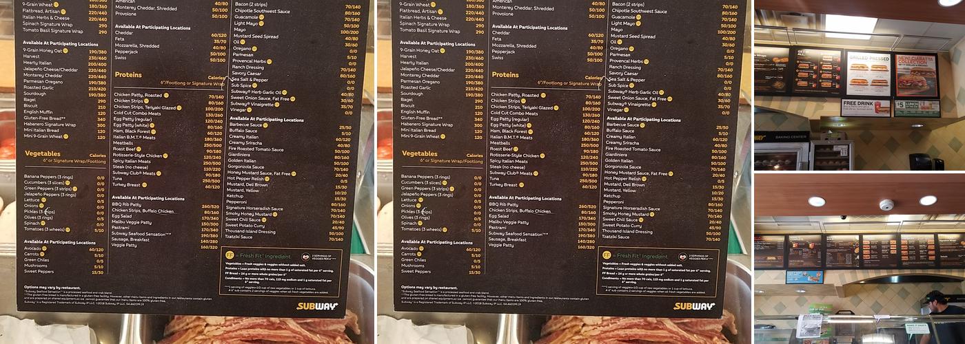 Subway Menu