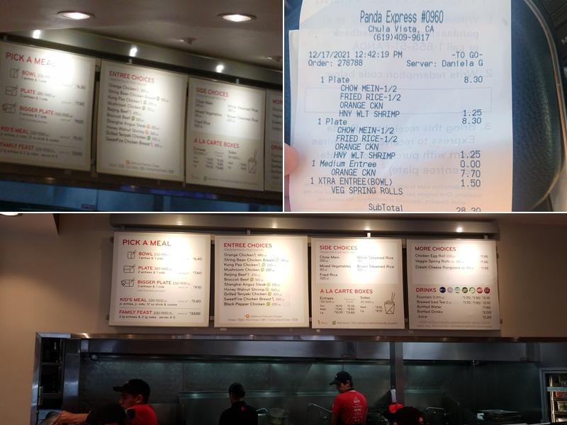 Panda Express Menu