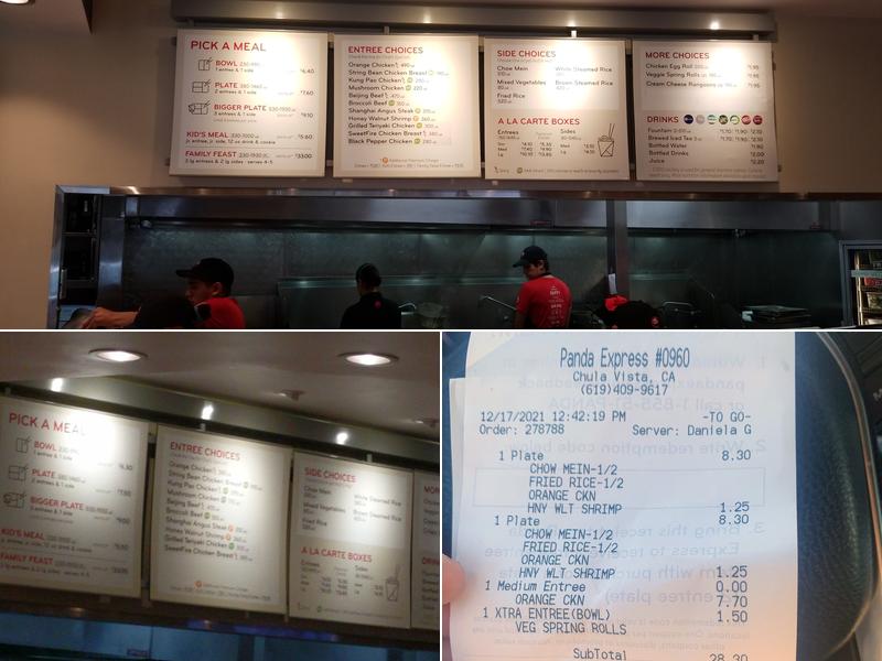 Panda Express Menu