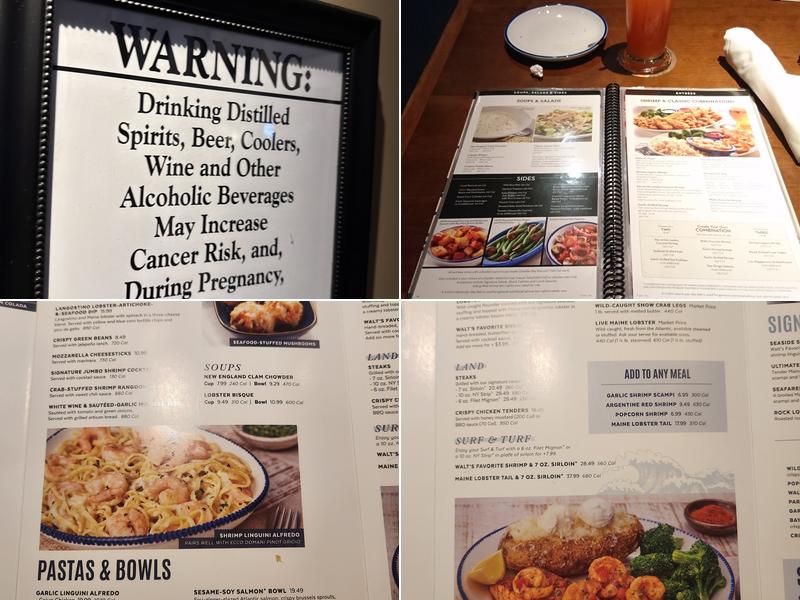 Red Lobster Menu