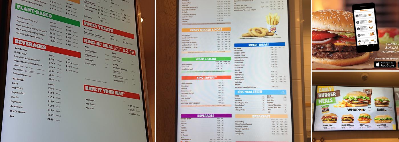 Burger King Menu