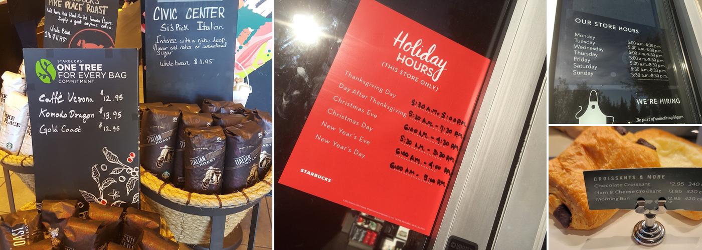 Starbucks Coffee Company Menu