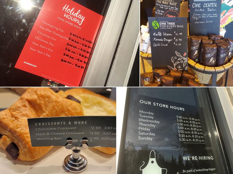 Starbucks Coffee Company Menu