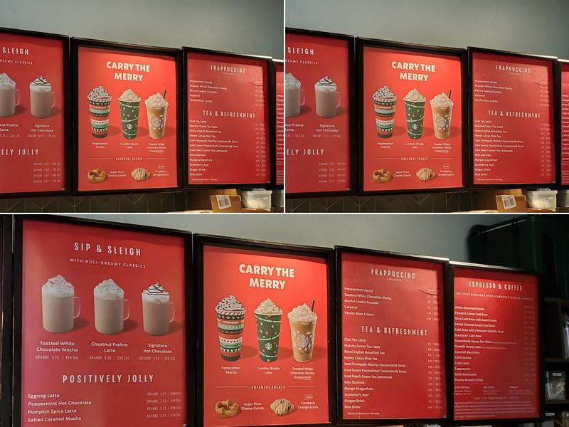 Starbucks Menu