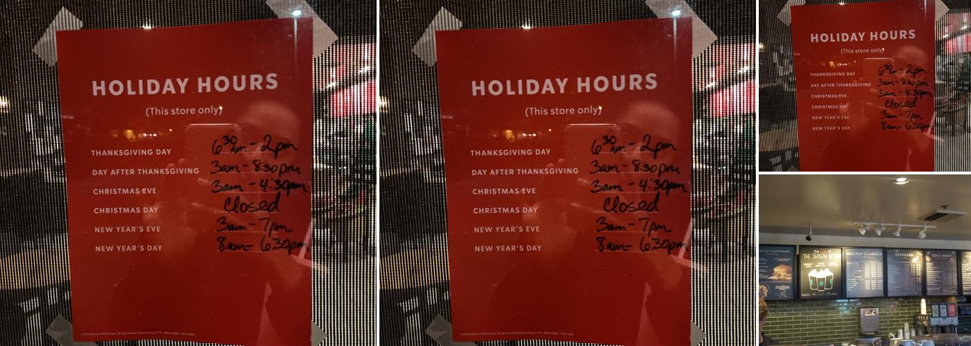 Starbucks Coffee Company Menu