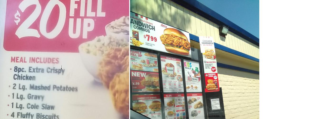 KFC Menu