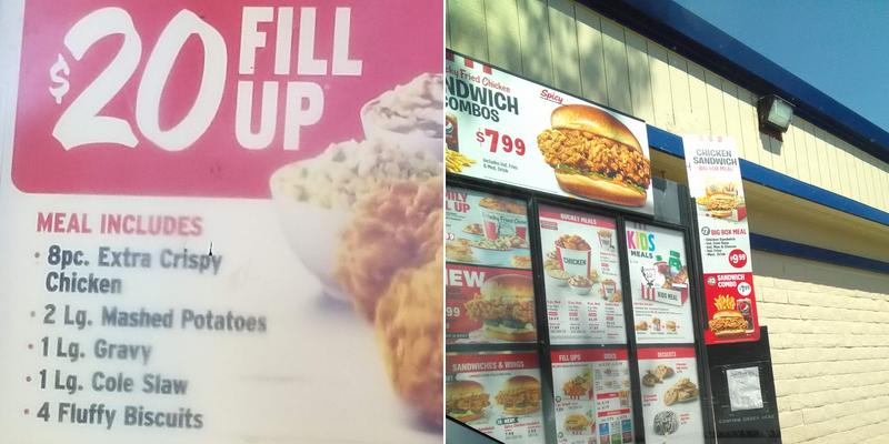 KFC Menu