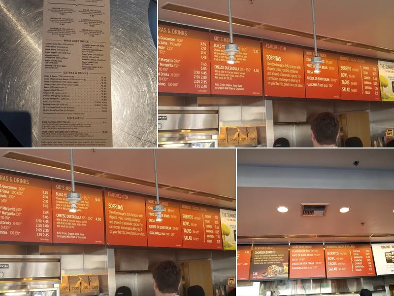Chipotle Mexican Grill Menu