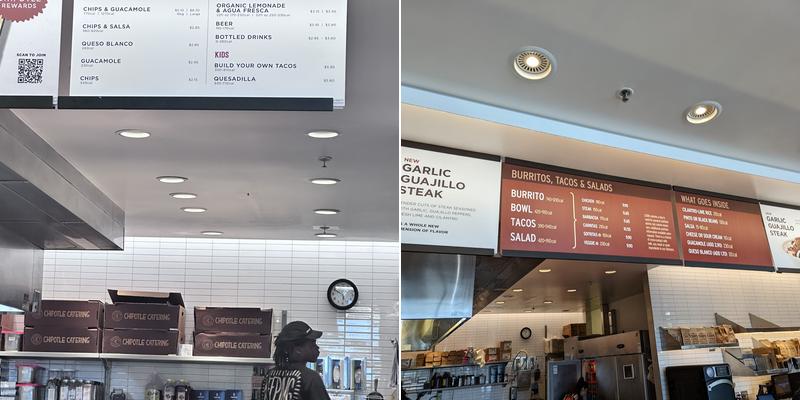 Chipotle Mexican Grill Menu