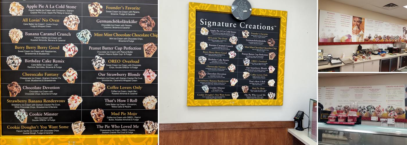 Cold Stone Creamery Menu