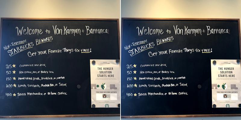 Starbucks Coffee Company Menu