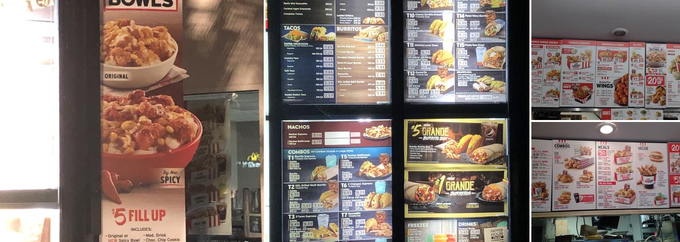 KFC Menu