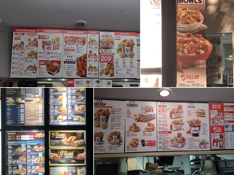 KFC Menu