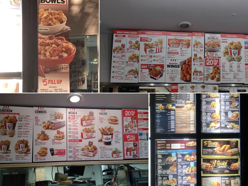 KFC Menu