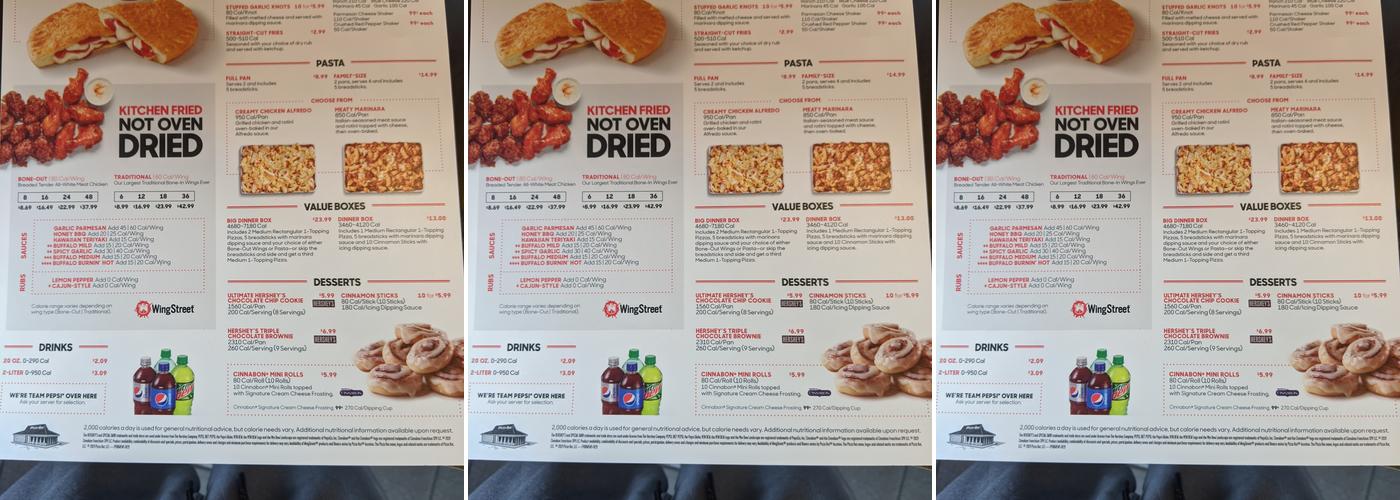 Pizza Hut Menu