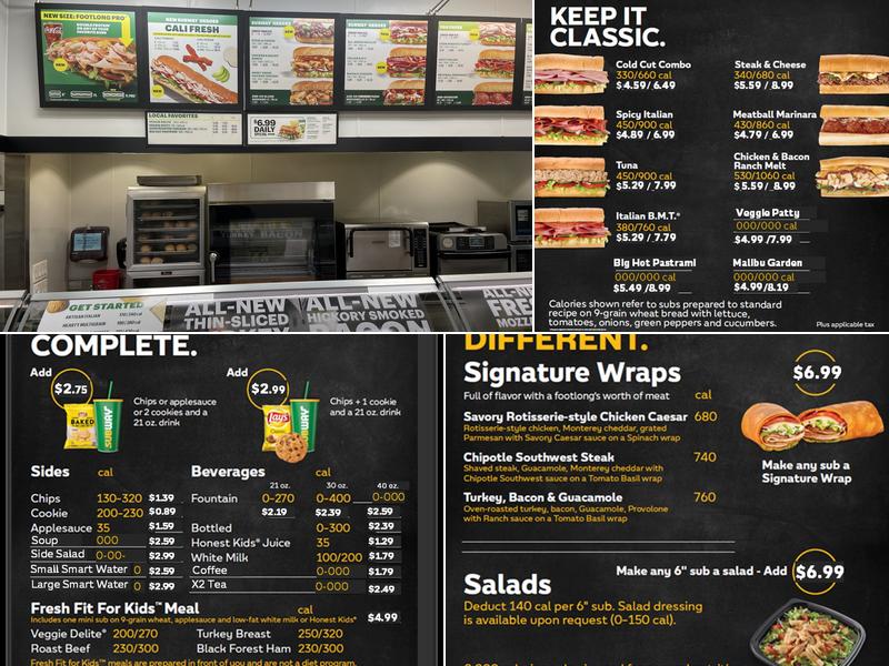 Subway Menu