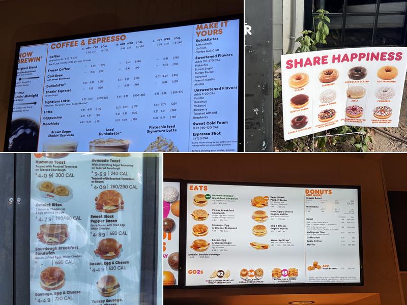 Dunkin' Menu