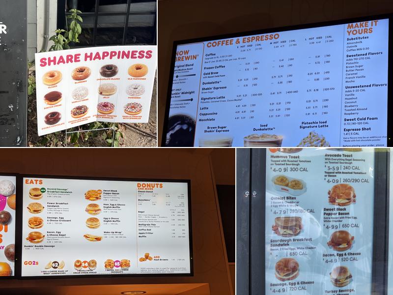 Dunkin' Menu