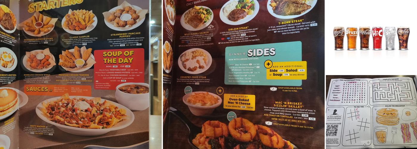 Denny's Restaurant Menu