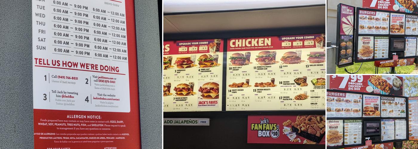 Jack In The Box Menu