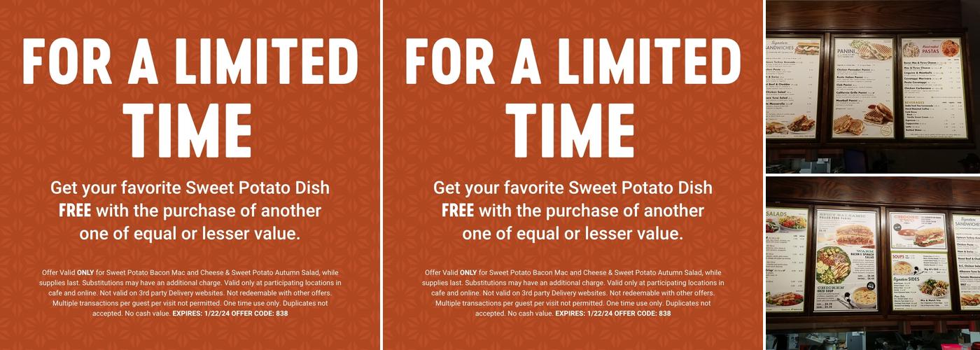 Corner Bakery Cafe Menu