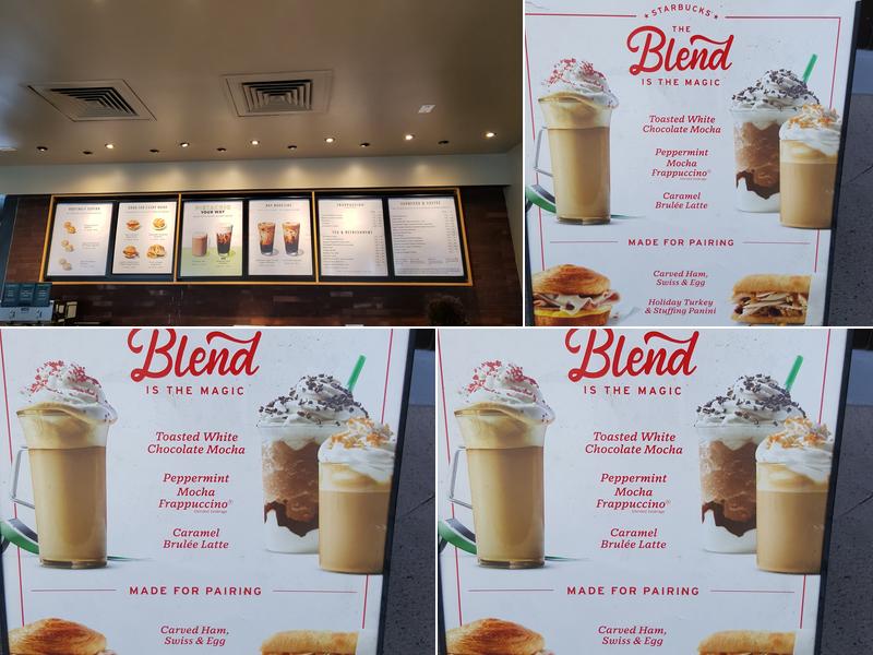 Starbucks (Drive thru and pick up ONLY) Menu