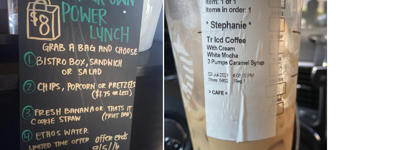 Starbucks Coffee Company Menu