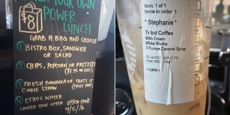 Starbucks Menu