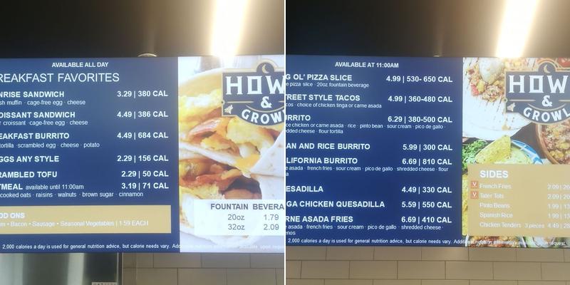 Starbucks Coffee Company Menu