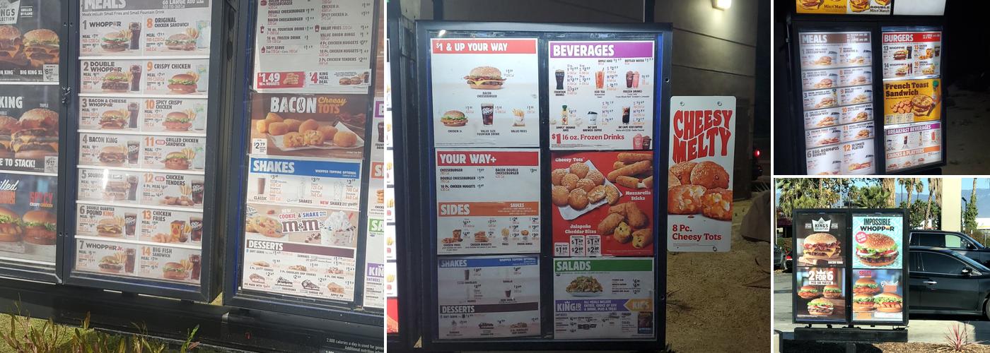 Burger King Menu