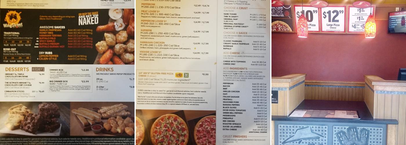 Pizza Hut Menu