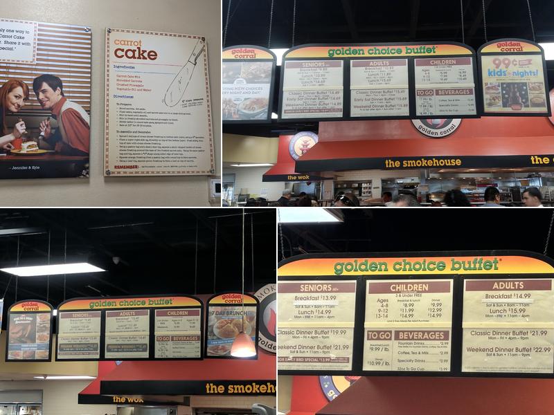 Golden Corral Buffet & Grill Menu