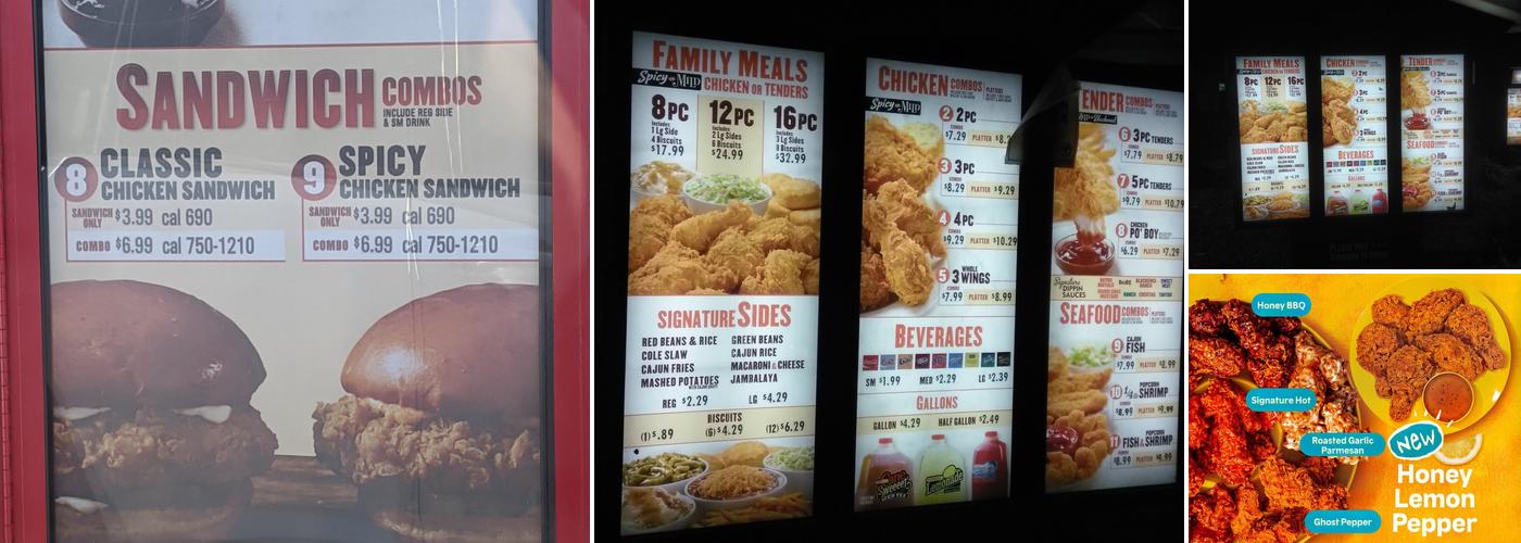 Popeyes Louisiana Kitchen Menu