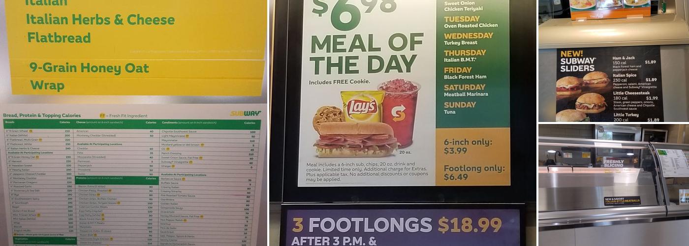 Subway Menu