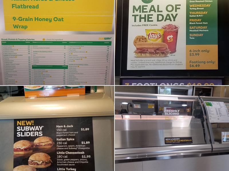 Subway Menu