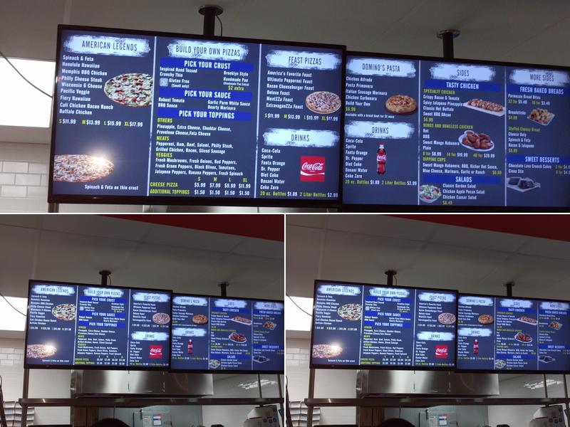 Domino's Pizza Menu