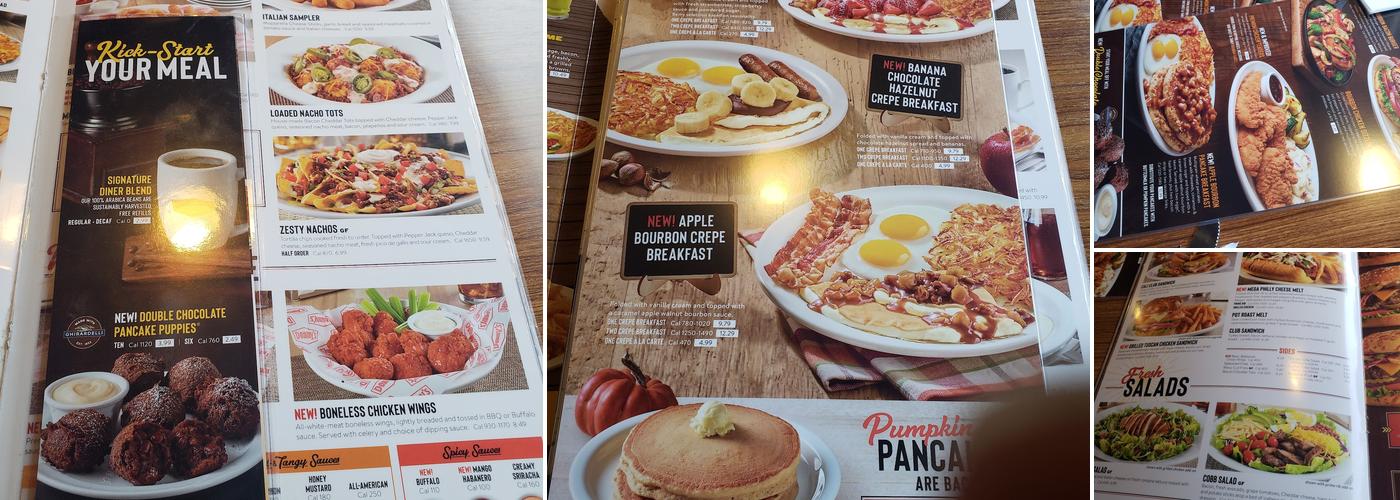Denny's Restaurant Menu