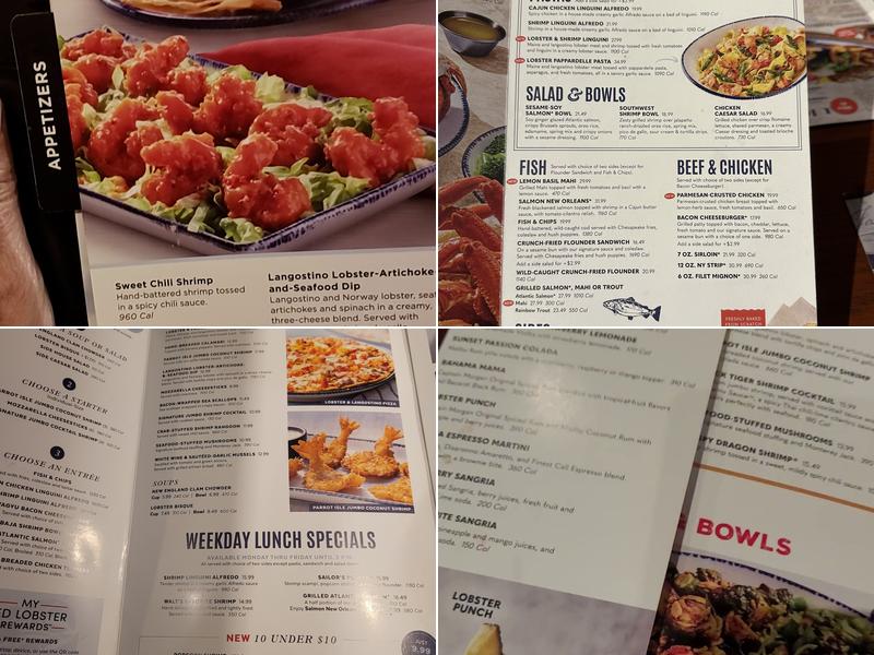 Red Lobster Menu