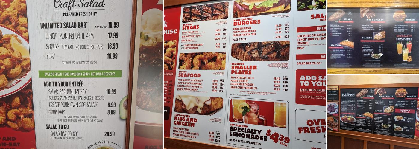 Sizzler Menu