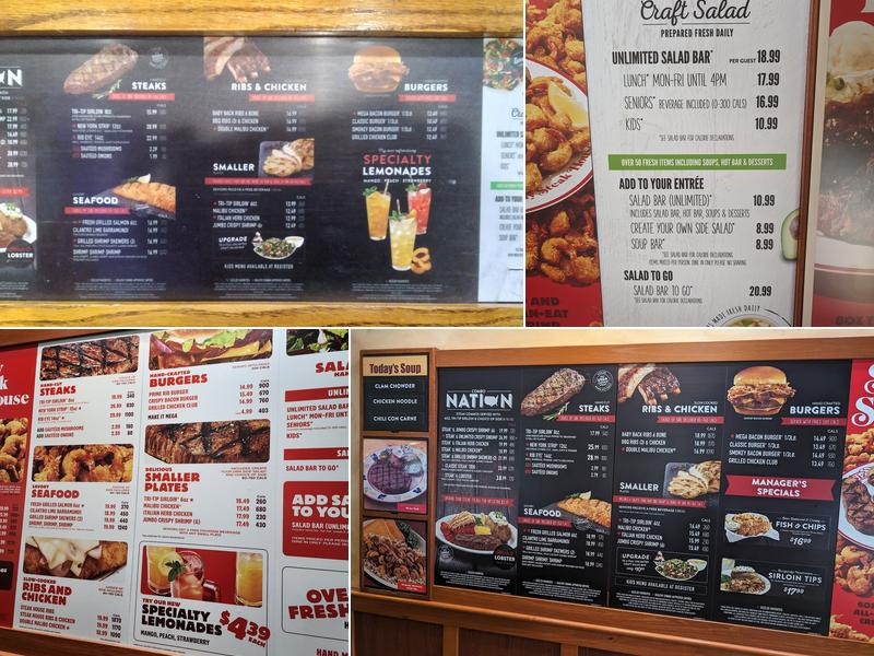 Sizzler Menu