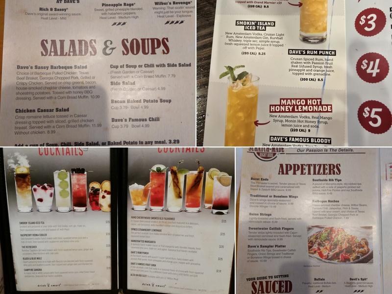 Famous Dave's Bar-B-Que Menu