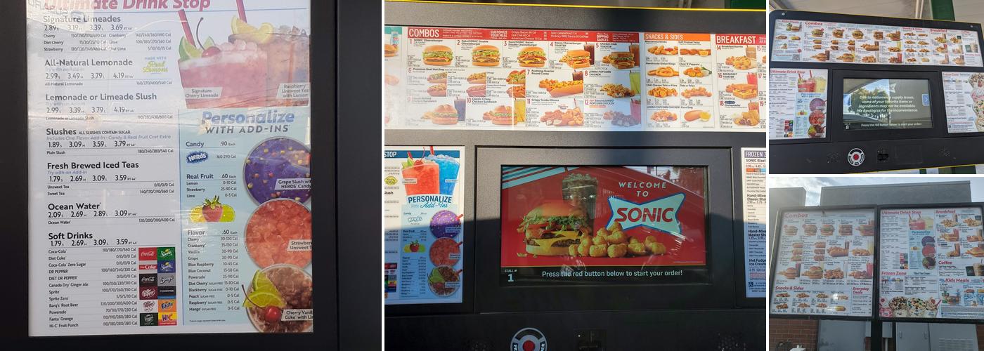 Sonic Drive-In Menu