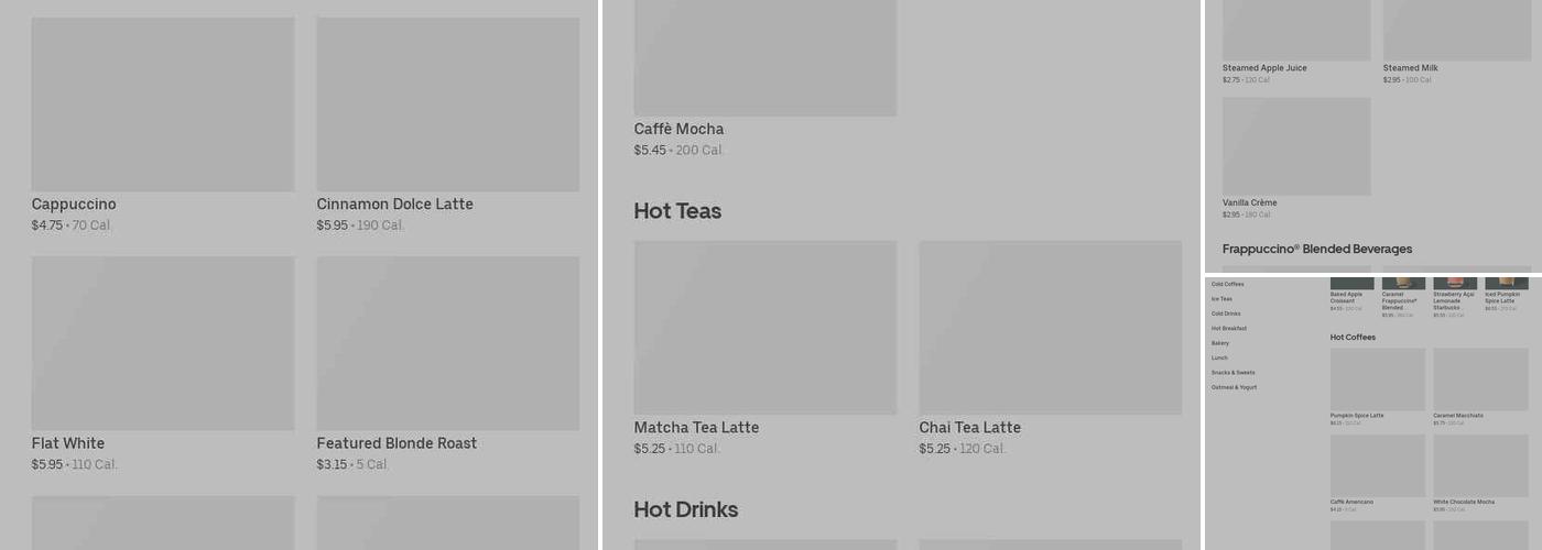 Starbucks Menu