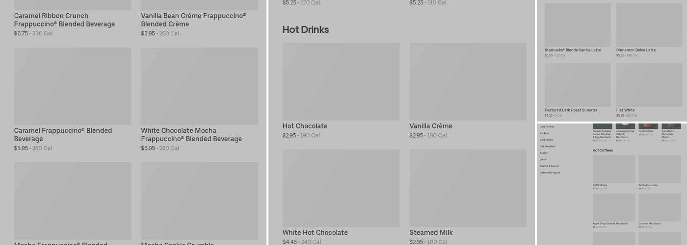 Starbucks Menu