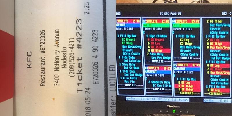 KFC Menu