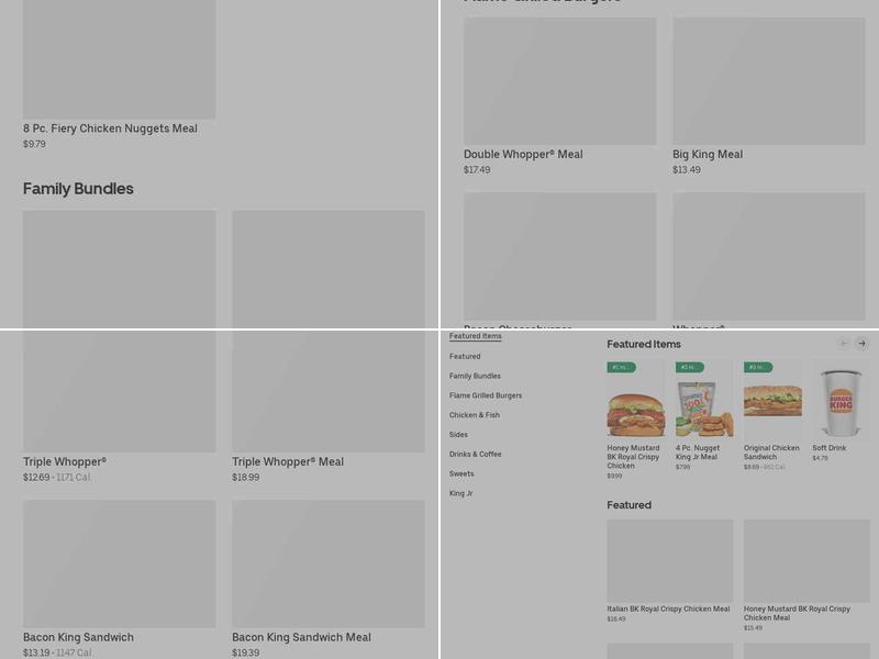 Burger King Menu