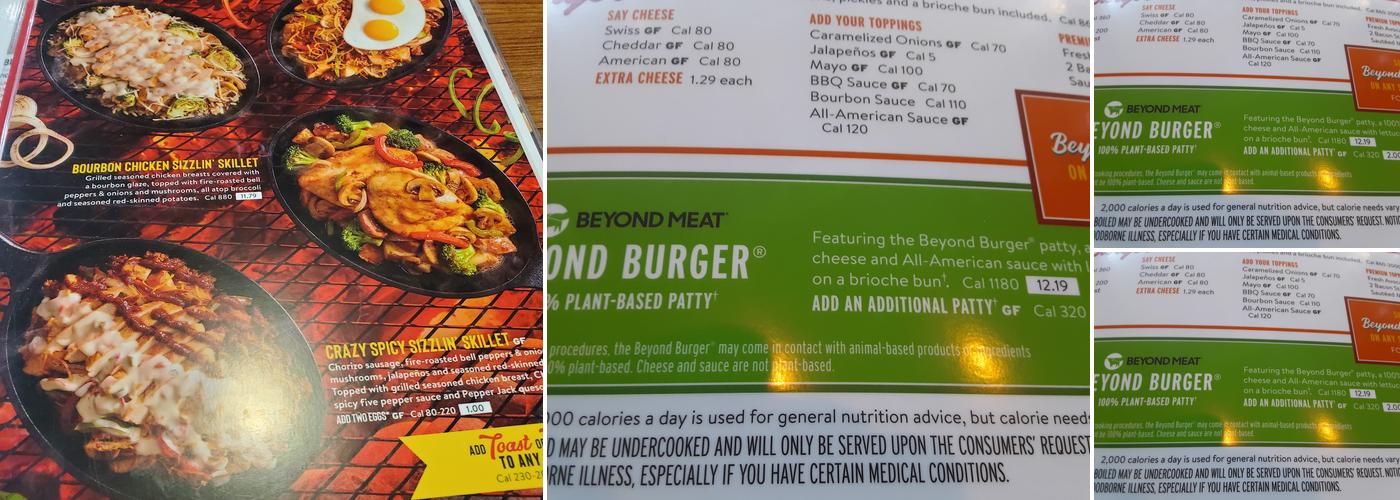 Denny's Restaurant Menu