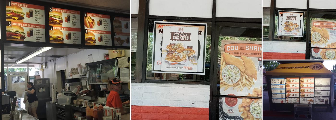A&W Restaurant Menu