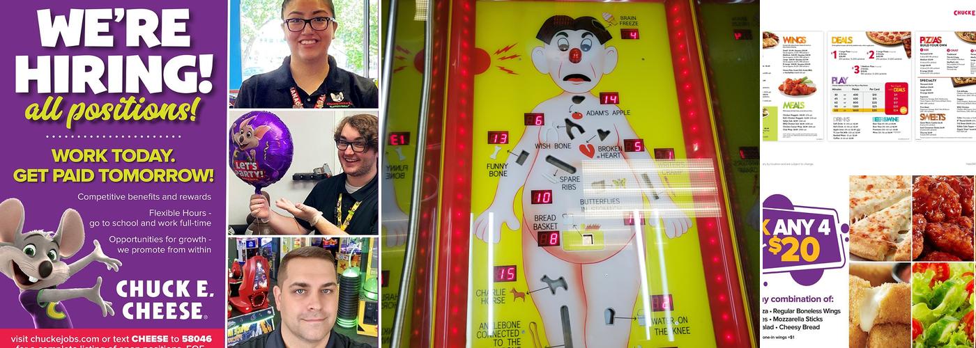 Chuck E. Cheese Menu