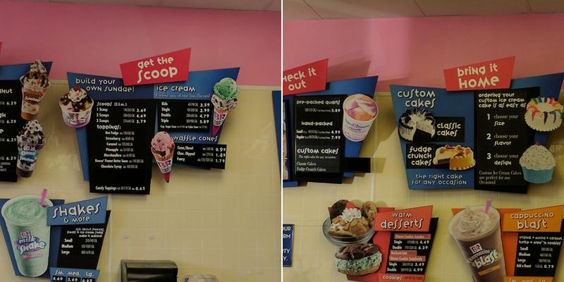 Baskin-Robbins Menu